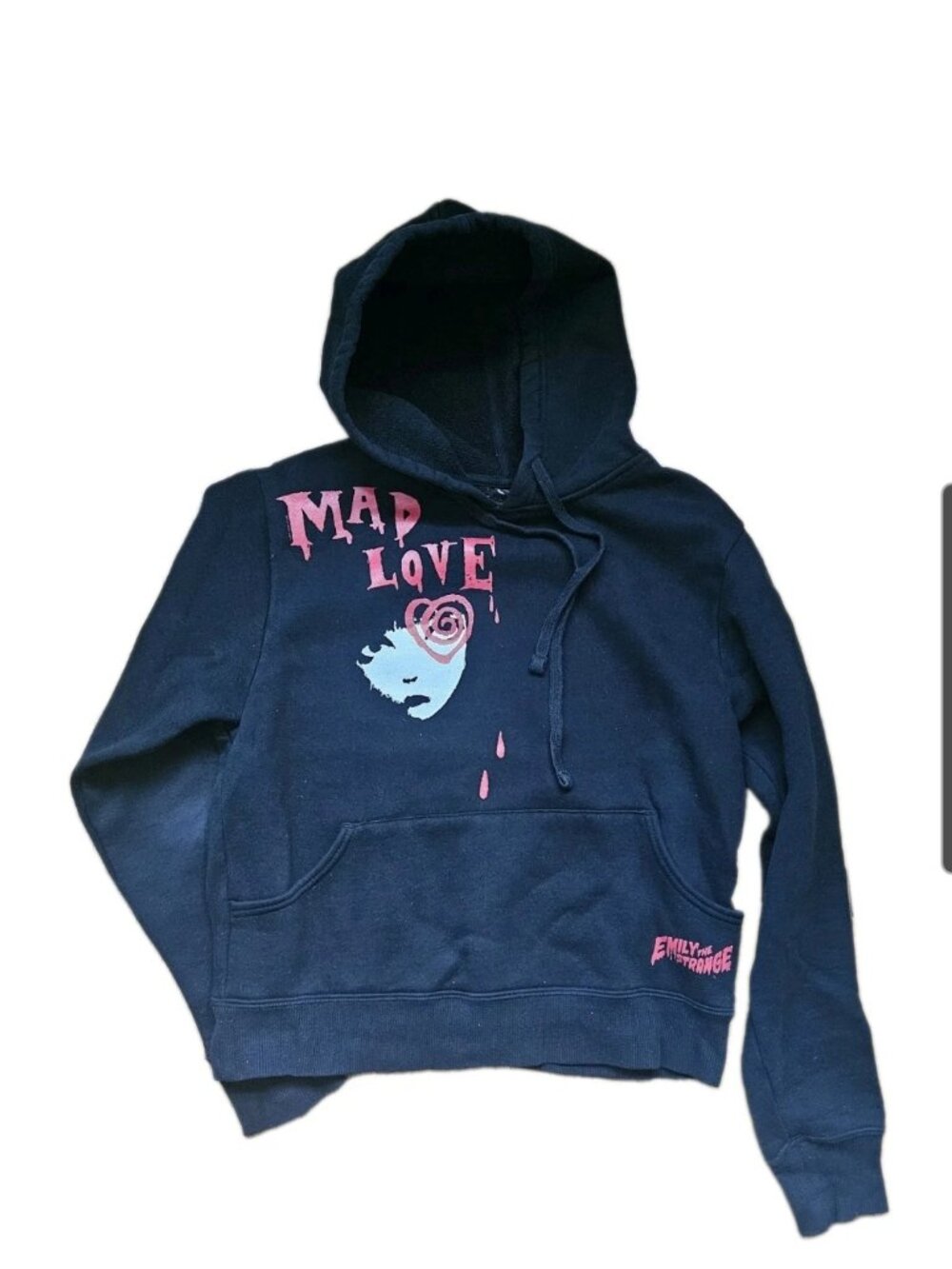 Vintage 2005 Emily the Strange Mad Love Sweatshirt hoodie goth emo punk S